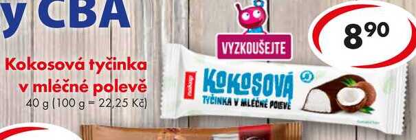 Kokosová tyčinka v mléčné polevě, 40 g 