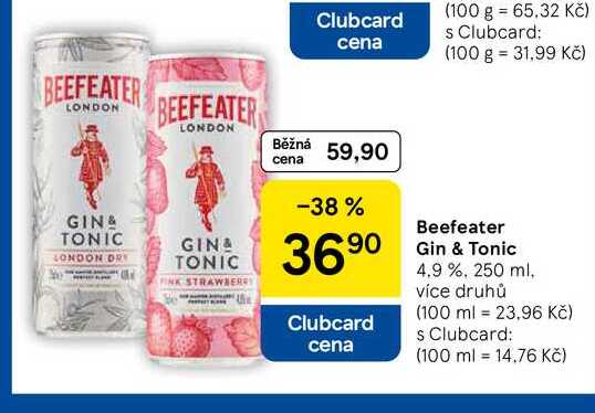 Beefeater Gin & Tonic 4.9 %, 250 ml 