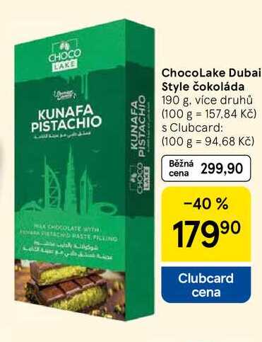 ChocoLake Dubai Style čokoláda, 190 g 