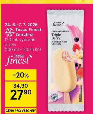 Tesco Finest Zmrzlina, 120 ml, vybrané druhy