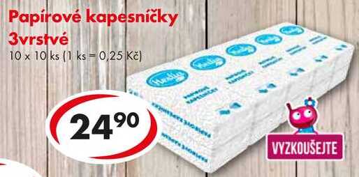 Papírové kapesníčky 3vrstvé, 10x 10 ks  