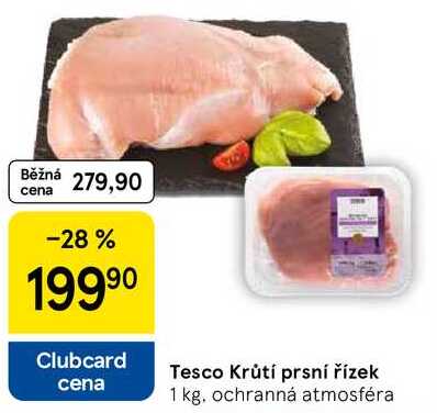 Tesco Krůtí prsní řízek, 1 kg 