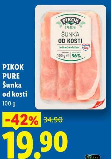 PIKOK PURE Šunka od kosti, 100 g