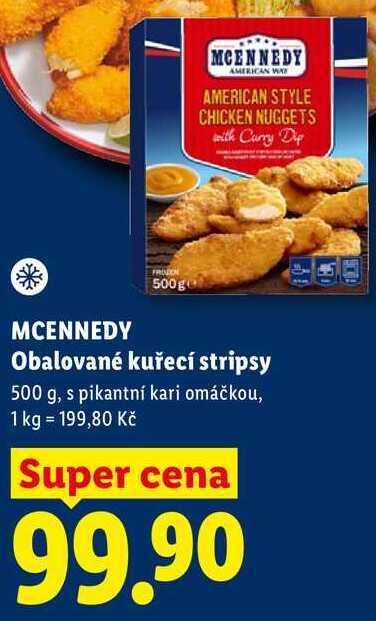 MCENNEDY Obalované kuřecí stripsy, 500 g