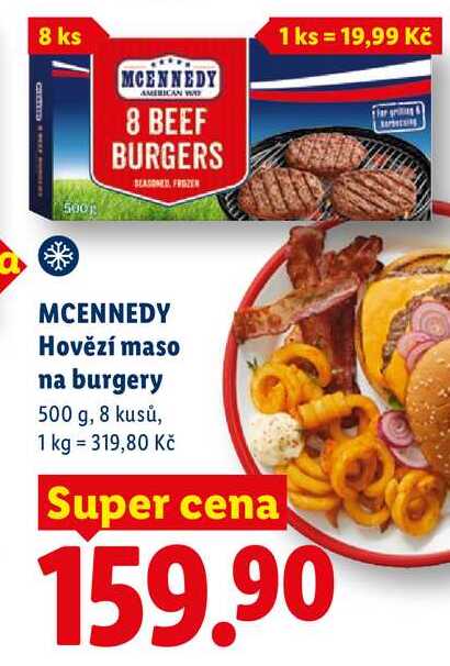 MCENNEDY Hovězí maso na burgery, 500 g  