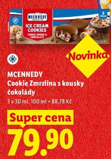 CENNEDY Cookie Zmrzlina s kousky čokolády, 3x 30 ml  