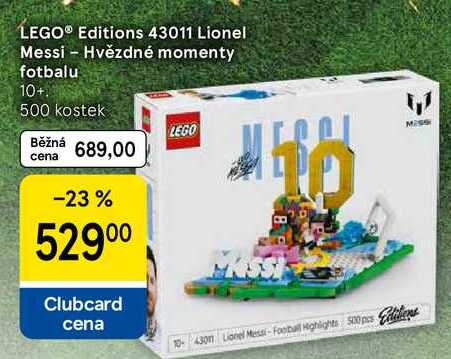 LEGO® Editions 43011 Lionel Messi - Hvězdné momenty fotbalu 10+ 500 kostek