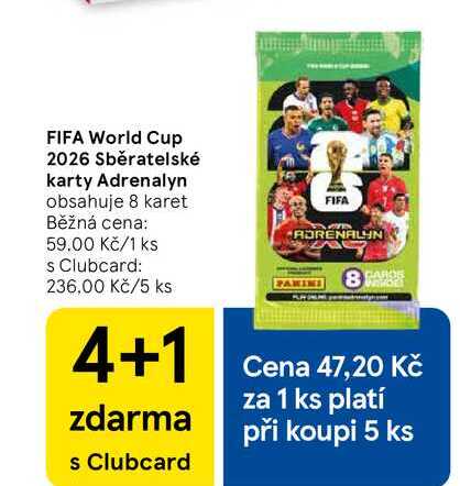 FIFA World Cup 2026 Sběratelské karty Adrenalyn, obsahuje 8 karet 