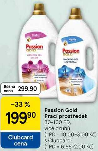 Passion Gold Prací prostředek, 30-100 PD 