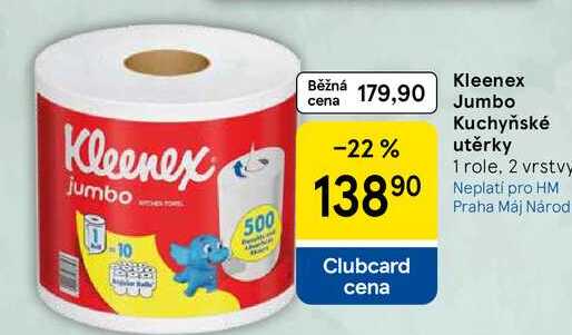 Kleenex Jumbo Kuchyňské utěrky, 1 role, 2 vrstvy