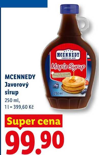 MCENNEDY Javorový sirup, 250 ml 