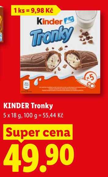 KINDER Tronky, 5x 18 g 