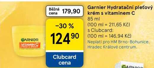 Garnier Hydratační pleťový krém s vitaminem C, 85 ml  