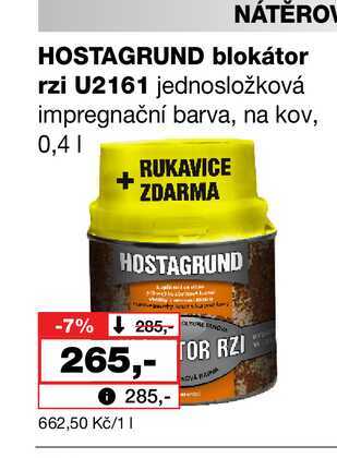 HOSTAGRUND blokátor rzi U2161 jednosložková impregnační barva, na kov, 0,4l