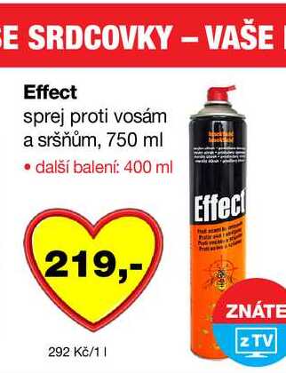Effect sprej proti vosám a sršňům, 750 ml 