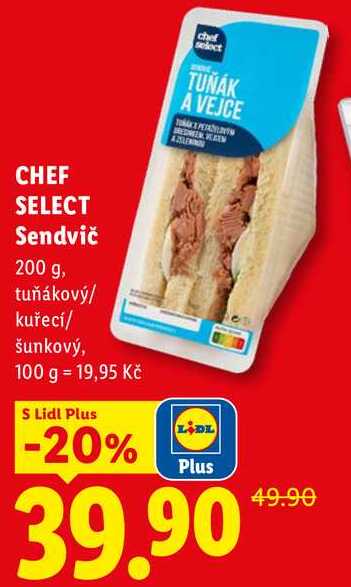 CHEF SELECT Sendvič, 200 g 