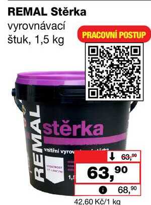 REMAL Stěrka vyrovnávací štuk, 1,5 kg