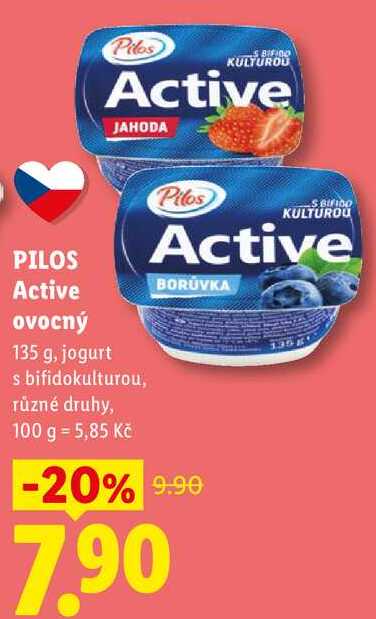 PILOS Active ovocný, 135 g