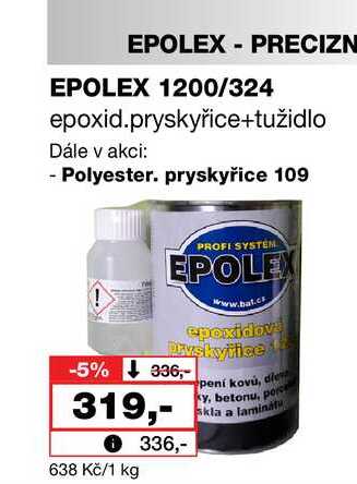 EPOLEX - PRECIZN EPOLEX 1200/324 epoxid.pryskyřice+tužidlo