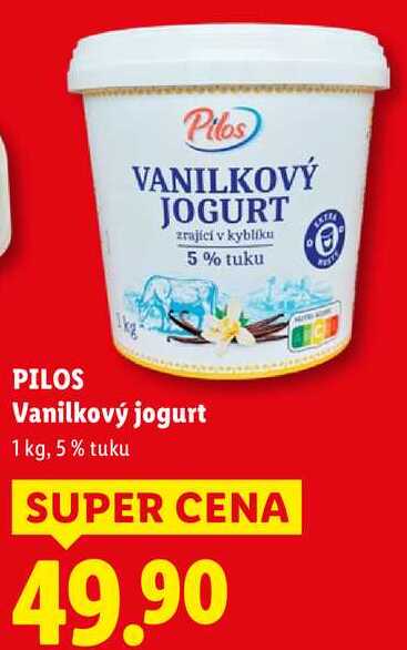 PILOS Vanilkový jogurt, 1 kg