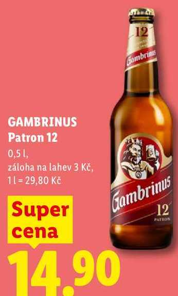 GAMBRINUS Patron 12, 0,5 l