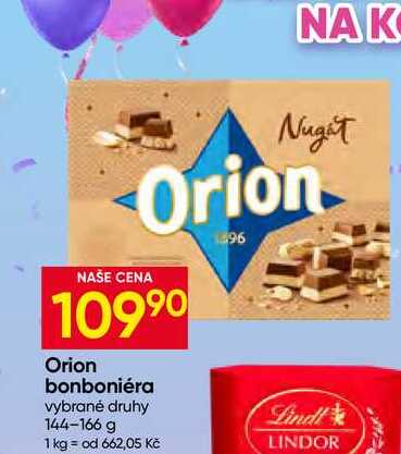 Orion bonboniéra vybrané druhy 144-166 g 