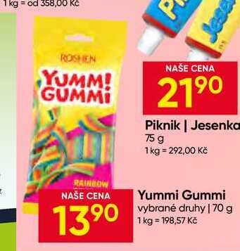 Yummi Gummi vybrané druhy 70 g