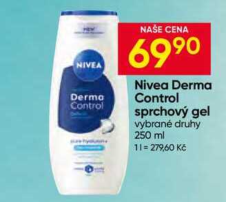 Nivea Derma Control sprchový gel vybrané druhy 250 ml