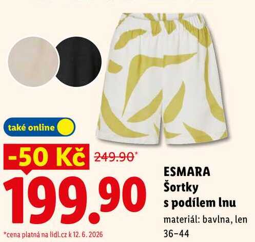ESMARA Šortky s podílem lnu 