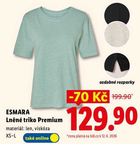 ESMARA Lněné triko Premium 