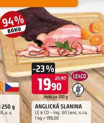 LE & CO ANGLICKÁ SLANINA 100g