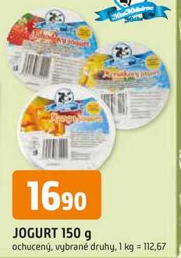 JOGURT 150 g ochucený, vybrané druhy