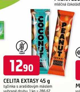 CELITA EXTASY 45 g tyčinka s arašidovým máslem