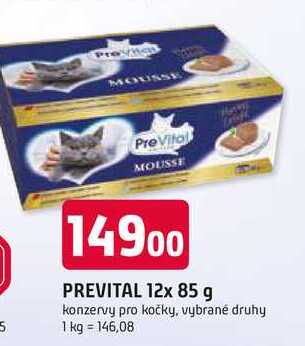 PREVITAL 12x 85 g konzervy pro kočky