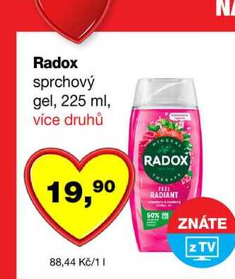 Radox sprchový gel, 225 ml