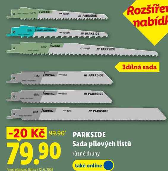 PARKSIDE Sada pilových listů, různé druhy