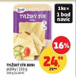 TYLŽSKÝ SÝR BONI plátky, 150 g