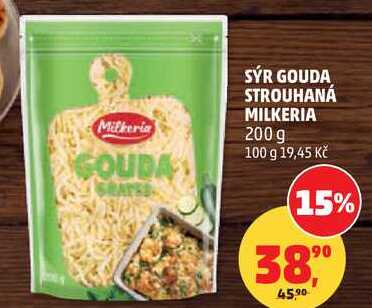SÝR GOUDA STROUHANÁ MILKERIA, 200 g 