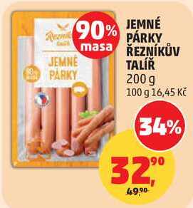JEMNÉ PÁRKY ŘEZNÍKŮV TALÍŘ, 200 g 