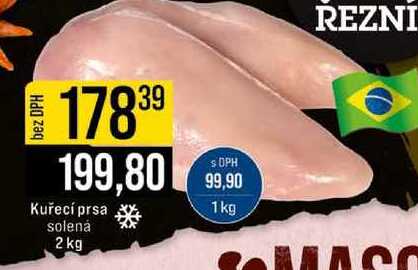 Kuřecí prsa solená 2 kg