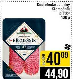 Kostelecké uzeniny Křemešník plátky 100 g