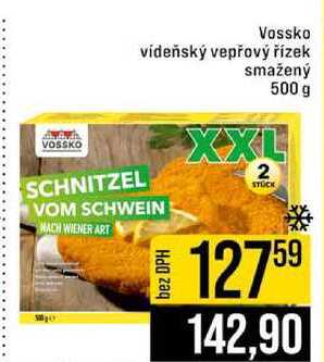 Vossko vídeňský vepřový řízek smažený 500 g