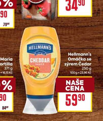 Hellmann's Omáčka se  sýrem Čedar 250 g 