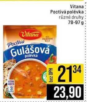 Vitana Poctivá polévka různé druhy 78-97 g