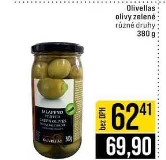Olivellas olivy zelené různé druhy 380 g