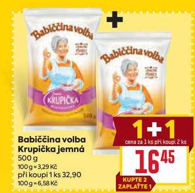 Babiččina volba Krupička jemná 500 g