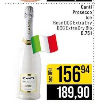 Canti Prosecco Ice Rose DOC Extra Dry DOC Extra Dry Bio 0,75l