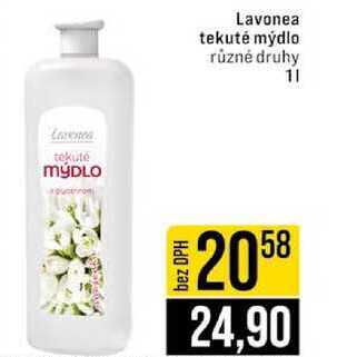 Lavonea tekuté mýdlo různé druhy 1l