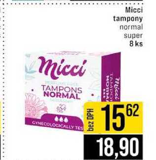 Micci tampony normal super 8 ks 