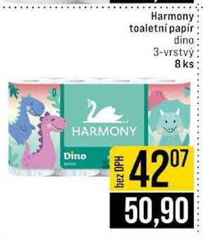 Harmony toaletní papír dino 3-vrstvý 8ks